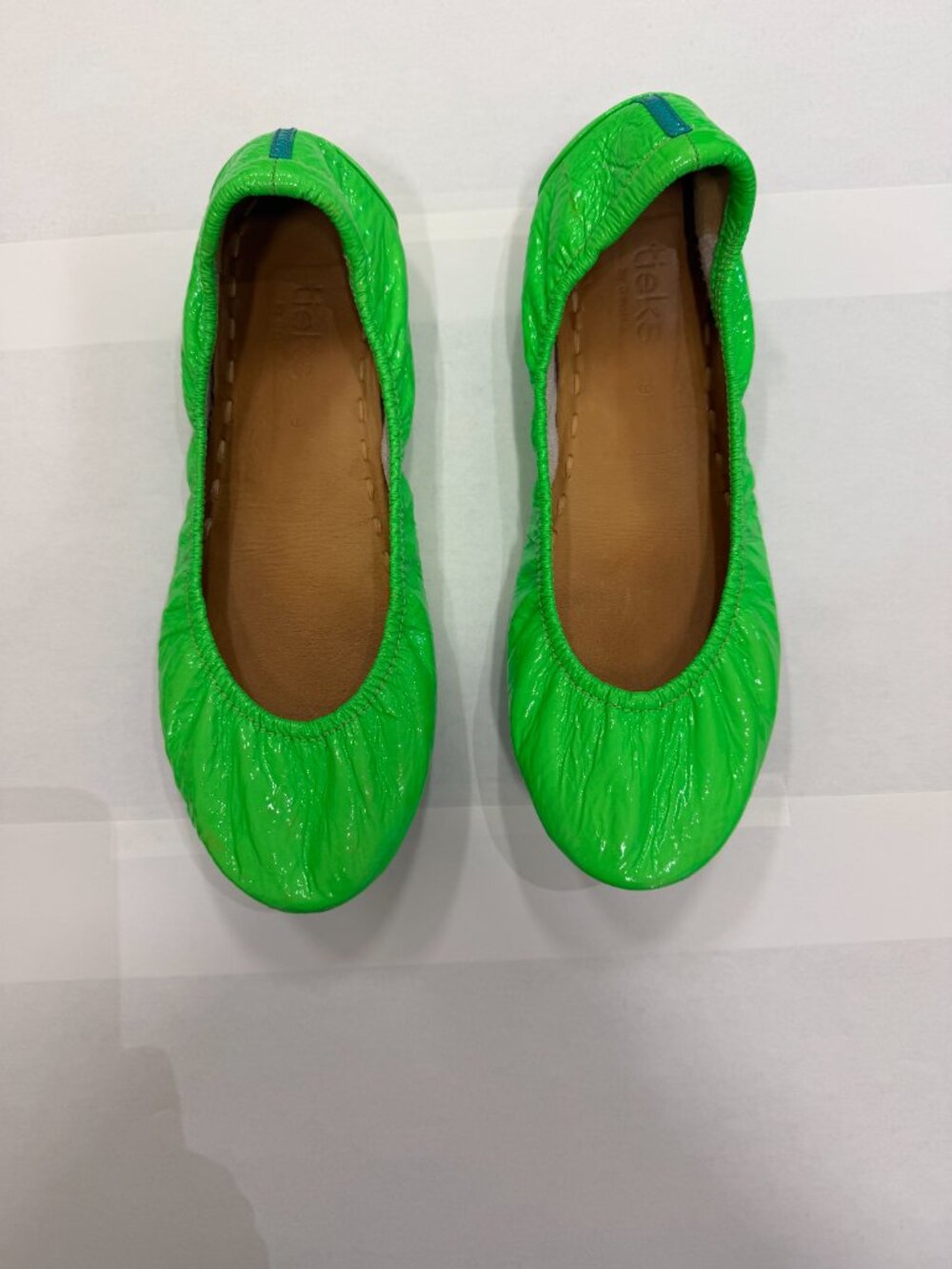 Tieks Galactic Green Neon Ballet Flats